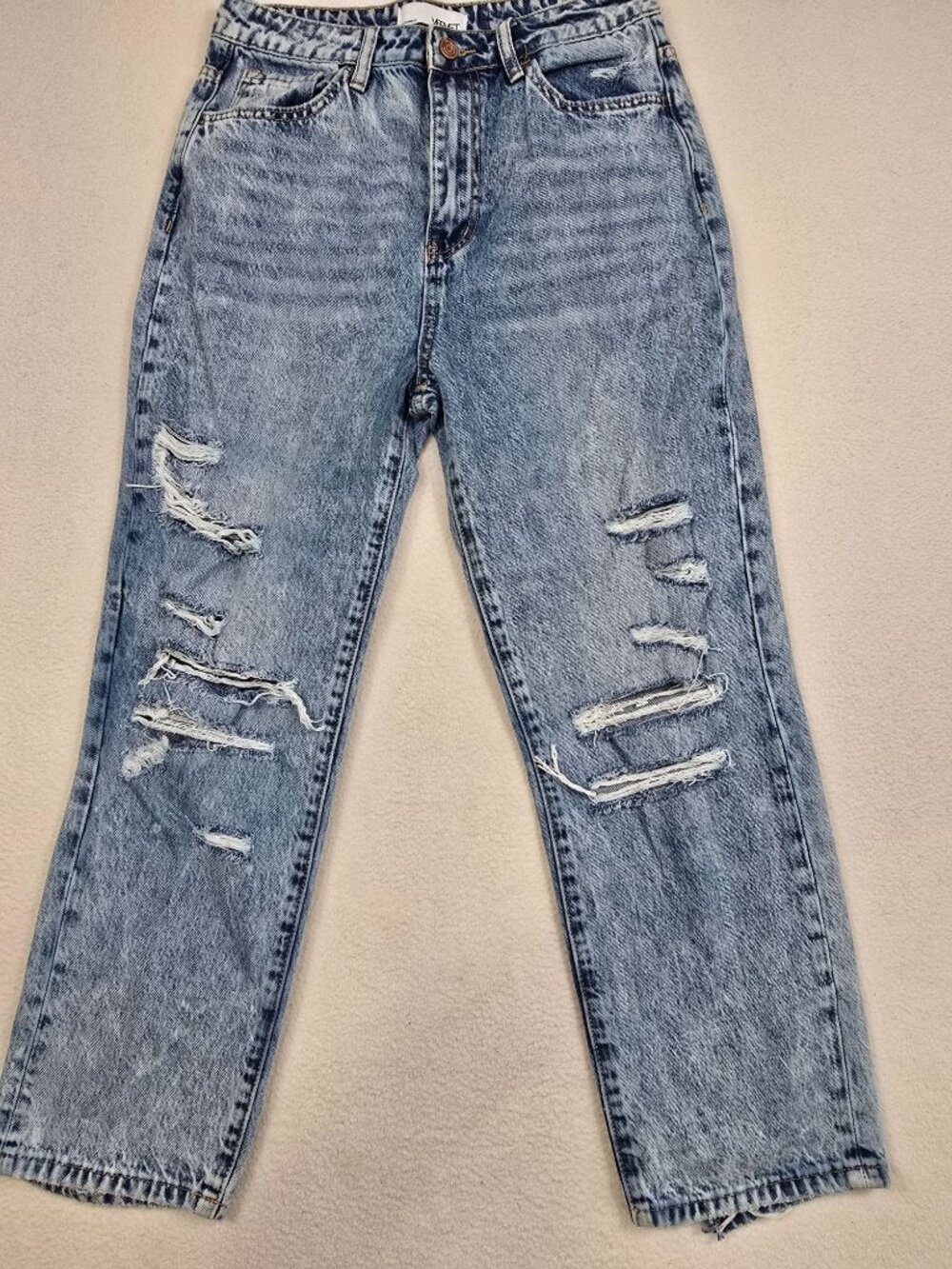 Vervet Distressed High-Waisted Jeans Size 28 Light Wash
